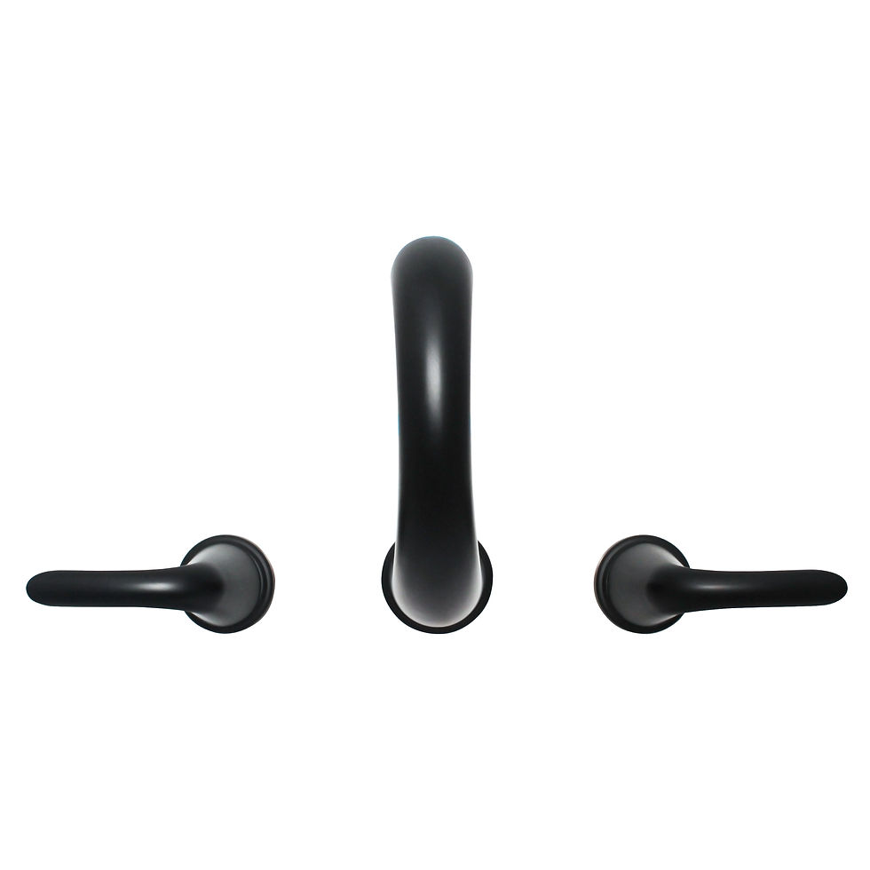 Thumbnail: 33176463 - Double Handle Wide Spread Lavatory Faucet, w/ pop-up-Matte Black