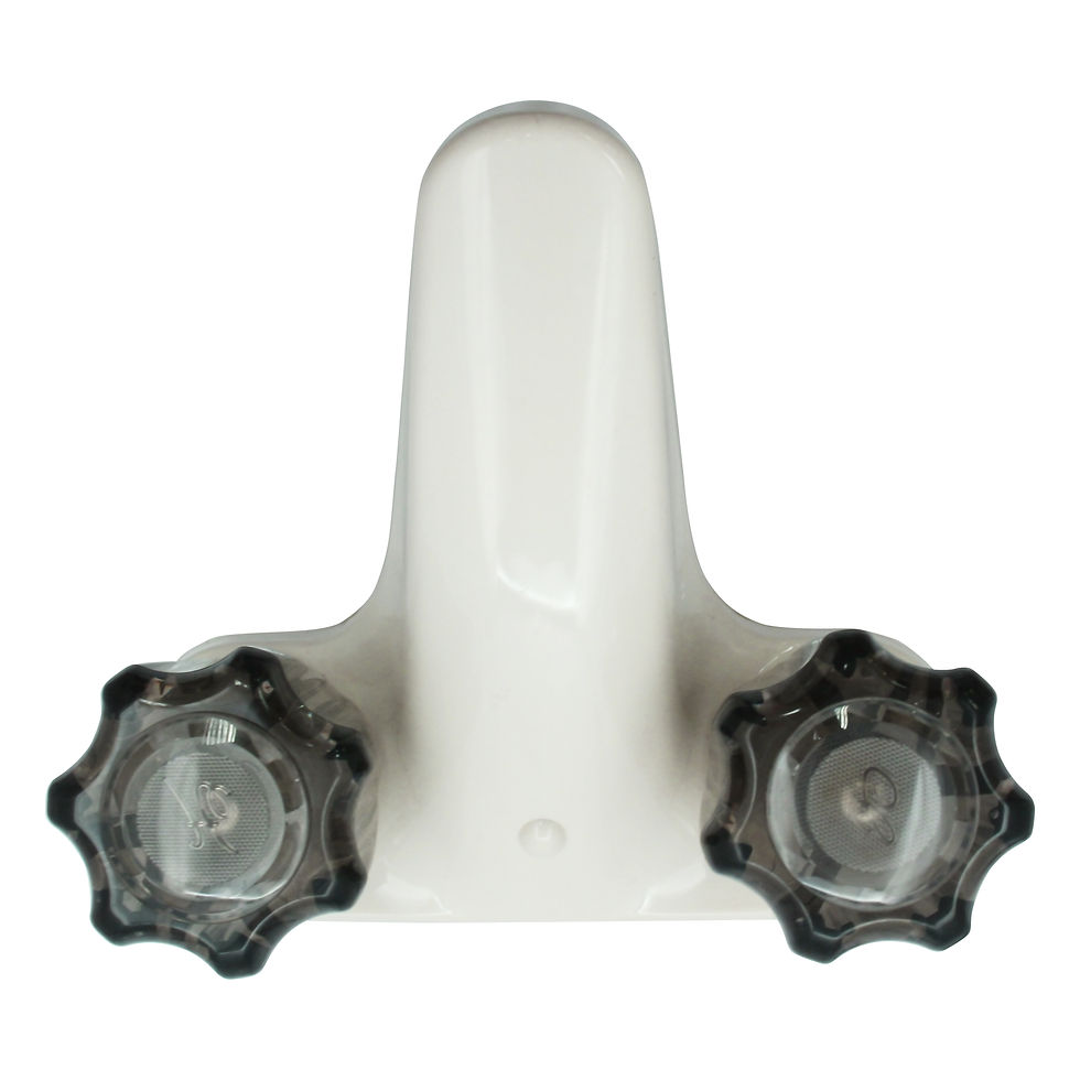 Thumbnail: 1022613 - 4" Non Metallic smoke handles lavatory faucet partchment finish