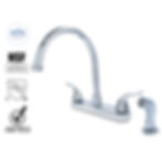 Thumbnail: Wasserman 23073024 - Non Metallic High Spout Double Handle Washerless with Spray