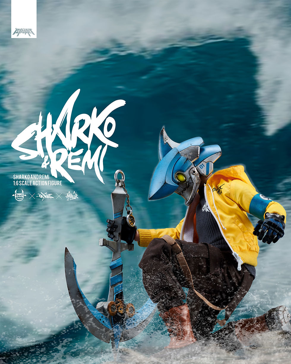 SHARKO & REMI 1:6 SCALE FIGURES(OG Yellow Submariner) | devil-toys