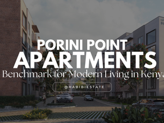 Artistic rendering of Porini Point Apartments in Tatu City, showcasing modern architectural design and lush surroundings, setting a new standard for living in Kenya.