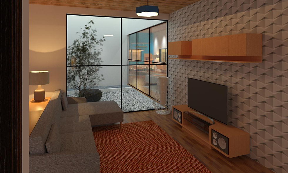 Thumbnail: Modern house design family room