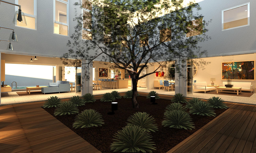 Thumbnail: modern house design courtyard