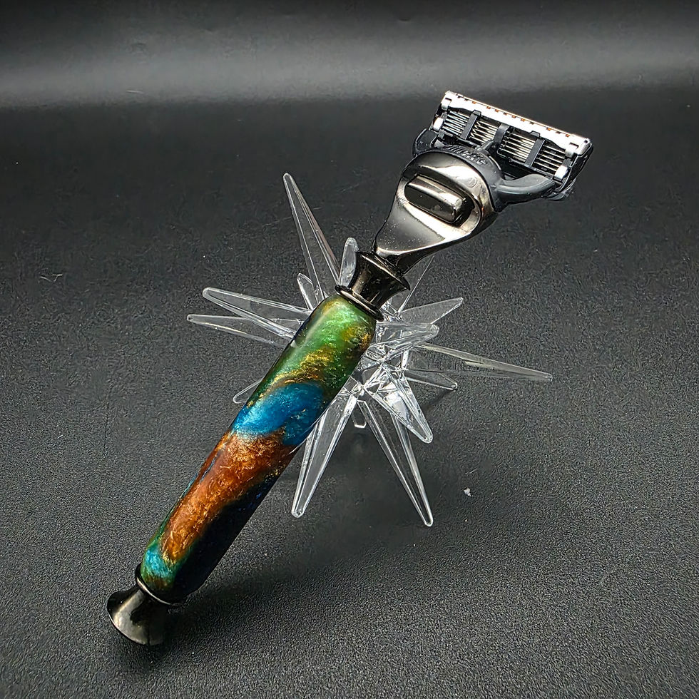 Thumbnail: Blue Green Purple and Bronze Fusion 5 Razor 35