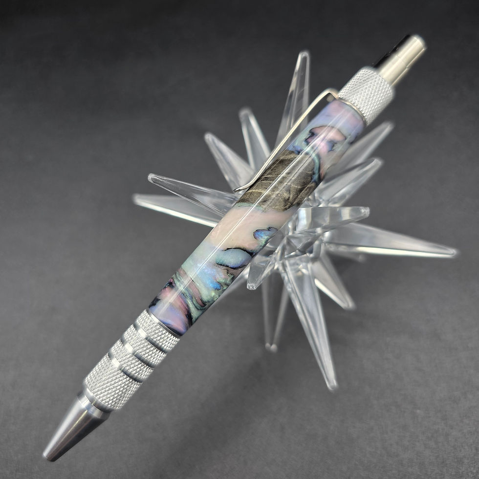 Thumbnail: Mixed Color Shell Dura EDC Ballpoint Pen with Stainless Steel Finish 152