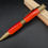 Thumbnail: Dragon Orange and Red Zuma Ballpoint Twist Pen with Antique Brass Finish 224