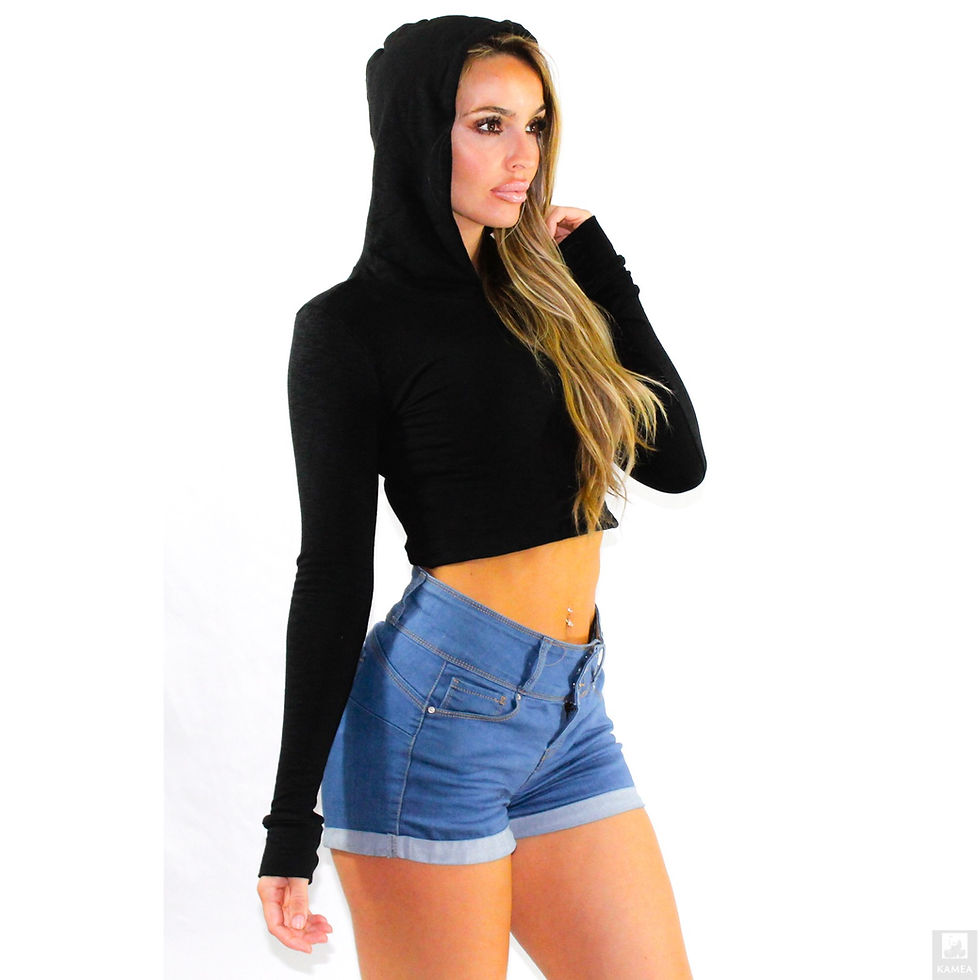 Thumbnail: Active Black Crop Hoodie