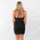 Thumbnail: Midnight V neck lace short dress