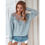Thumbnail: Harmony Grey Lace Sweater 