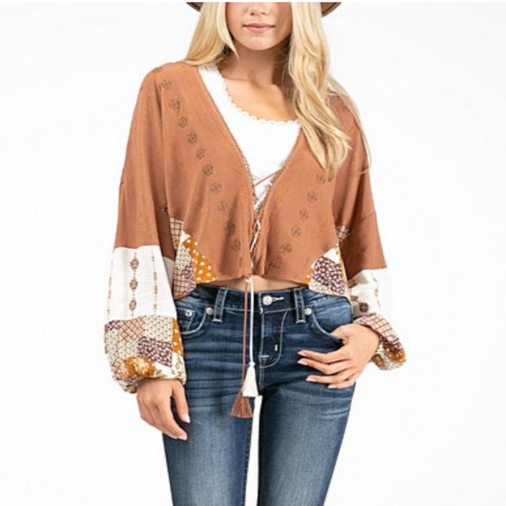 Miss Me Patch Long Sleeve Top