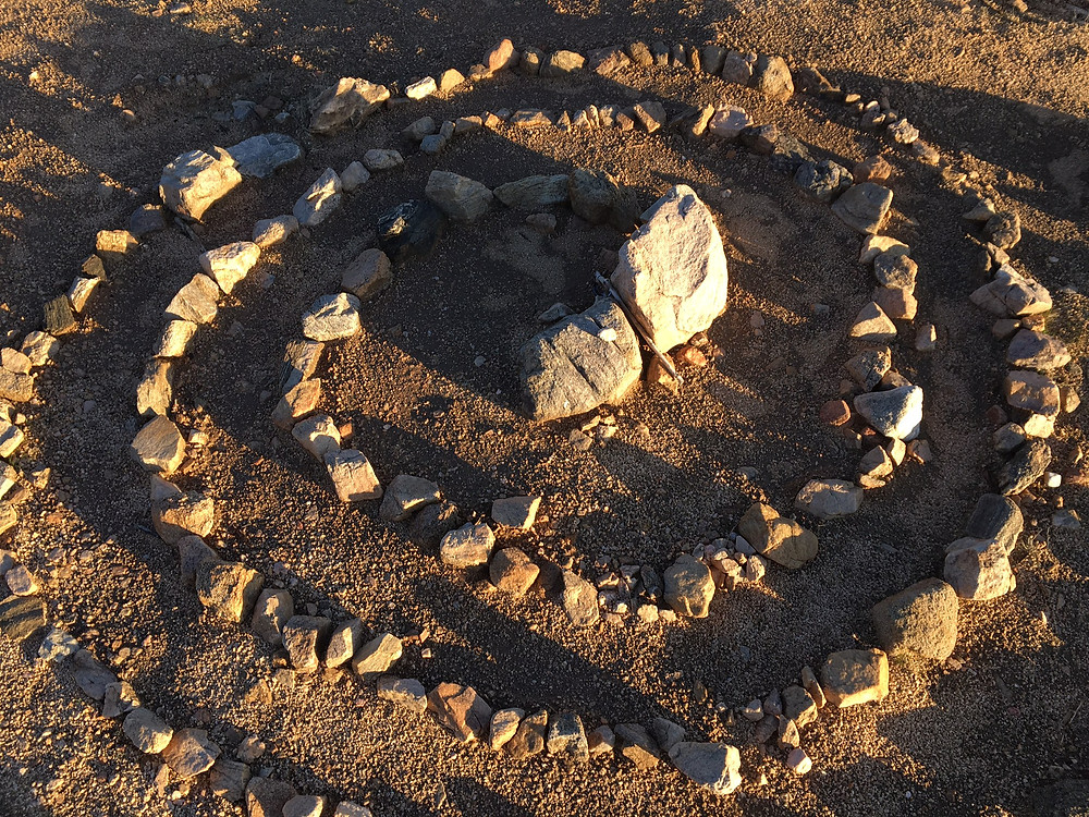 A stone circle at Joshua Tree, CA