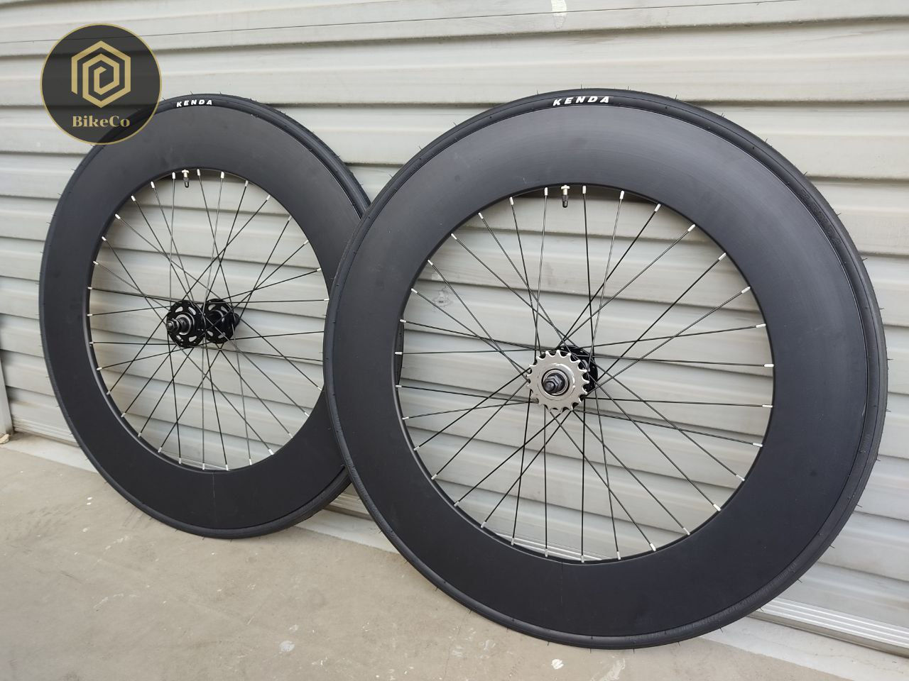 90mm FIXIE Deep Section Aluminium Wheelset | Fixed Gear Aero Profile Bicycle