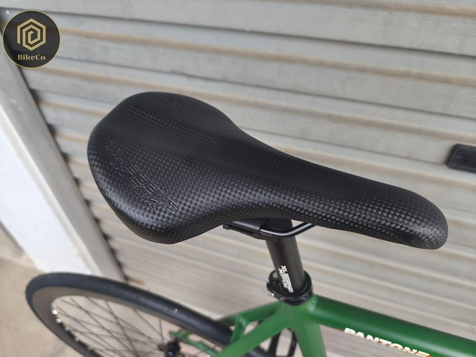 Thumbnail: SPRINGER Pantone x Gray Semi Carbon Fork Fixie Bike | Fixed Gear Track Bike