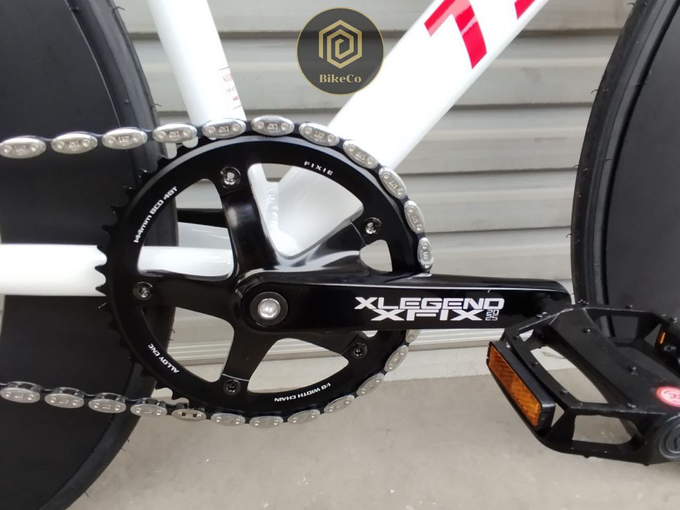 Thumbnail: TSUNAMI SNM100 90mm Deep Section Track Fixie | High Profile Fixed White Red