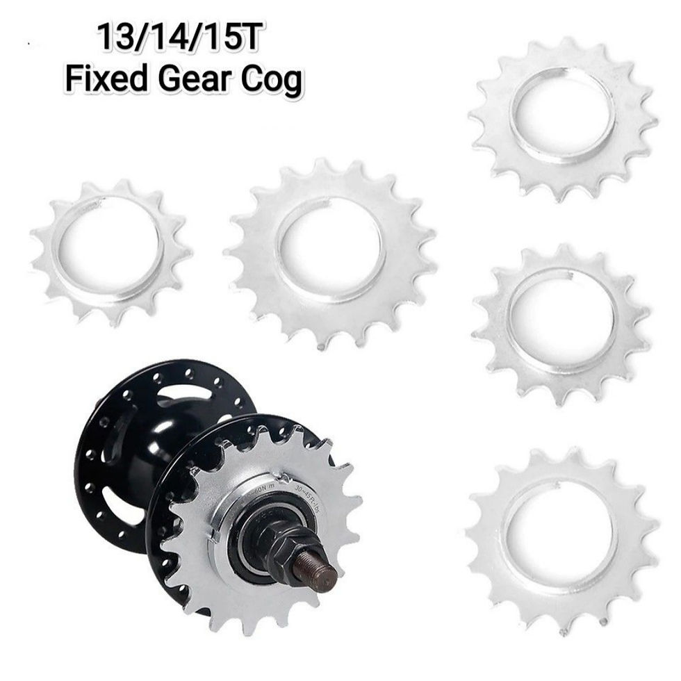 JOYTECH 15T X 1/8" Silver Track Cog, Fixed Gear, 15 Tooth 1/8 Inch, 24 X 1.37 TPI, Taiwan