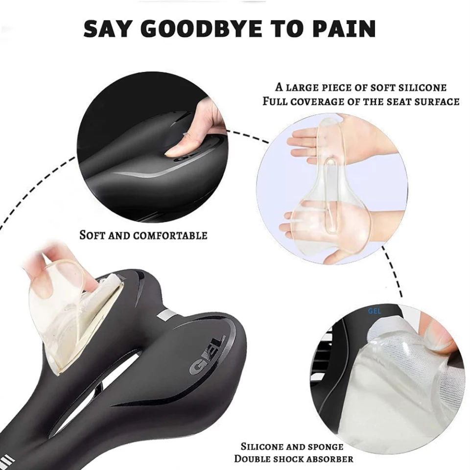 Thumbnail: Rogtyo Thick Gel Cushion Bicycle Saddle