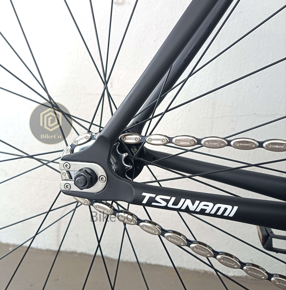 Thumbnail: TSUNAMI SMN-100 TRISPOKE Black Fixie | Fixed Gear Bicycle