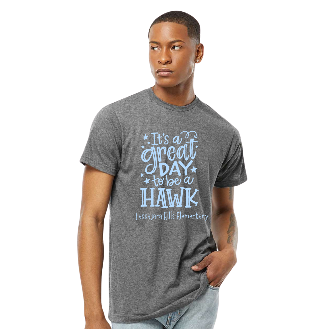 MEN & WOMEN (UNISEX) Heather Charcoal It's a Great Day T-Shirt
