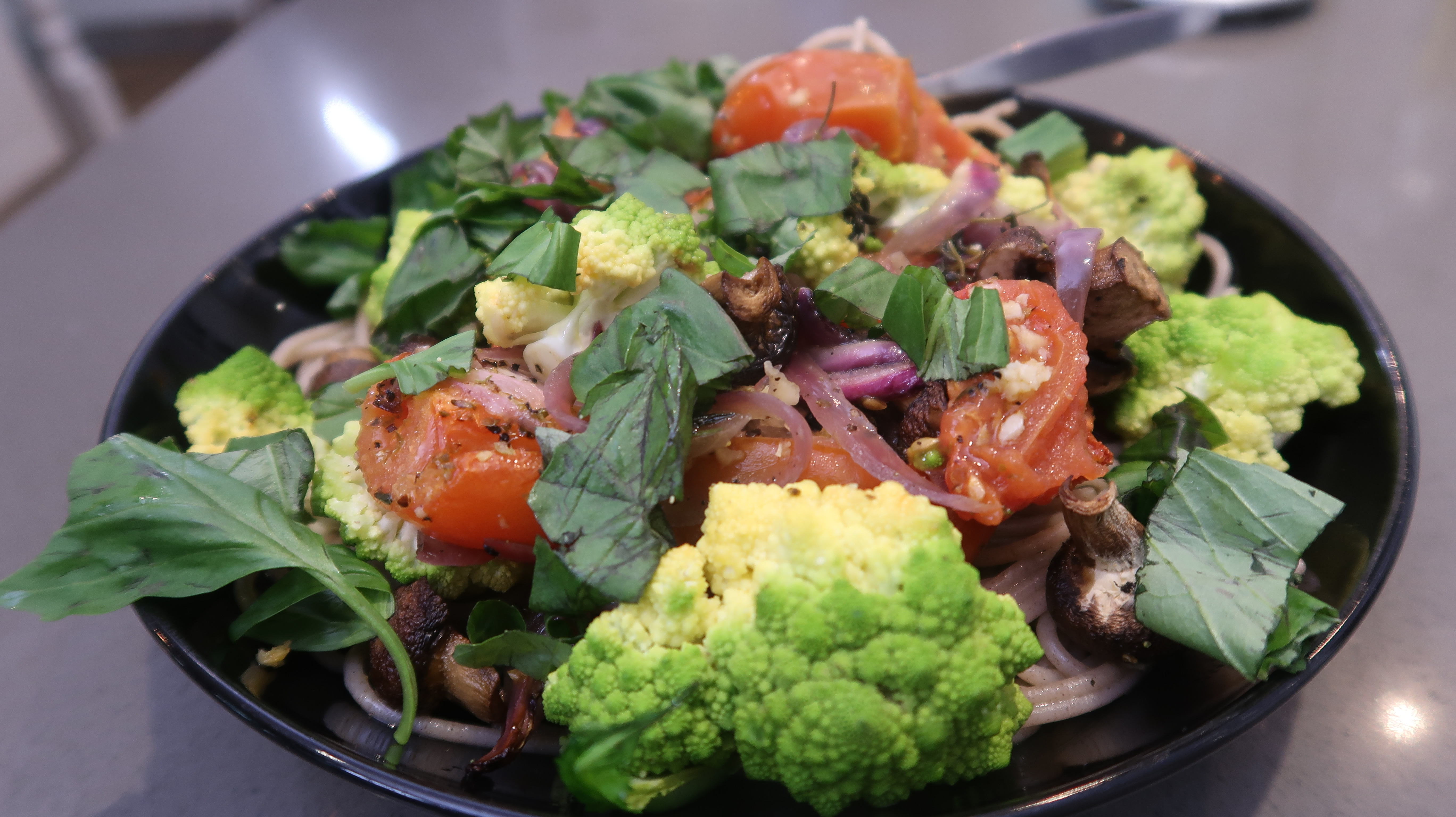 Roast Veggies over Pasta