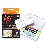 סט צבעי מים 18 כפתורים של KOI