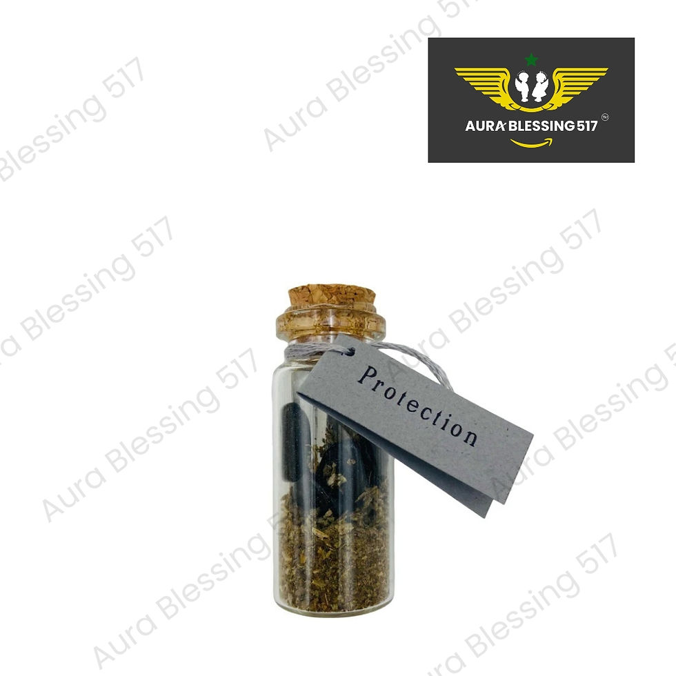 Protection Spell Bottle with spiritual elements for energy shielding