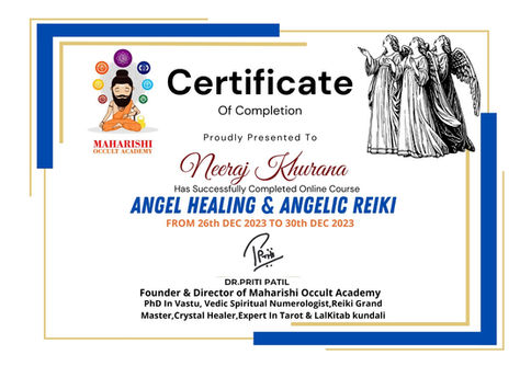 Angel Healing and Angelic Reiki Certificate