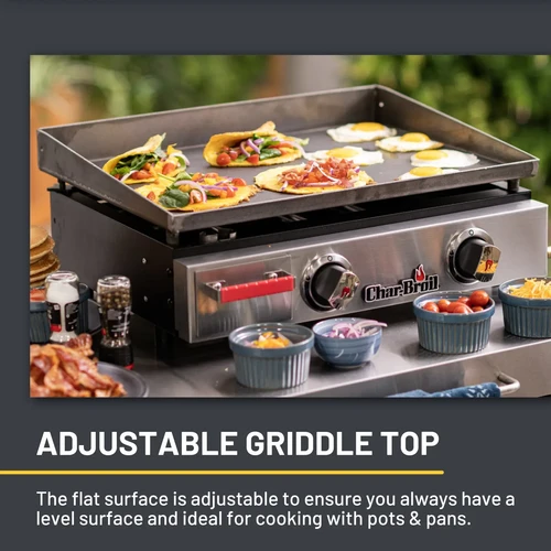 2 BURNER TABLETOP PORTABLE GAS GRIDDLE BBQ to Go