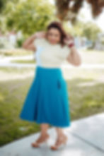 teal skirt