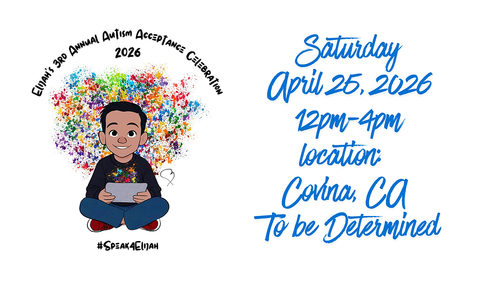 Elijah's 3rd Annual Autism Acceptance Celebration