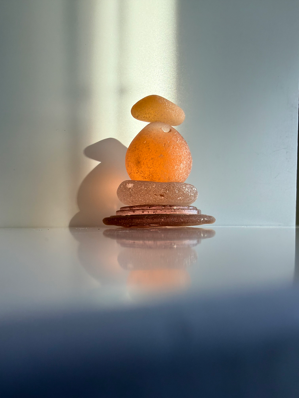 WHEN the light gets in: Seaglass + sunlight