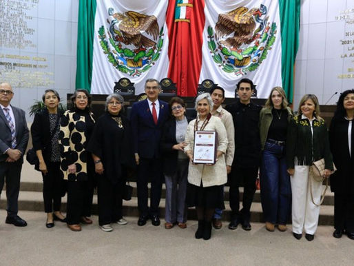 Entrega gobernador Medalla al Mérito «Luis García de Arellano» a Cecilia Imelda Lugo Cruz