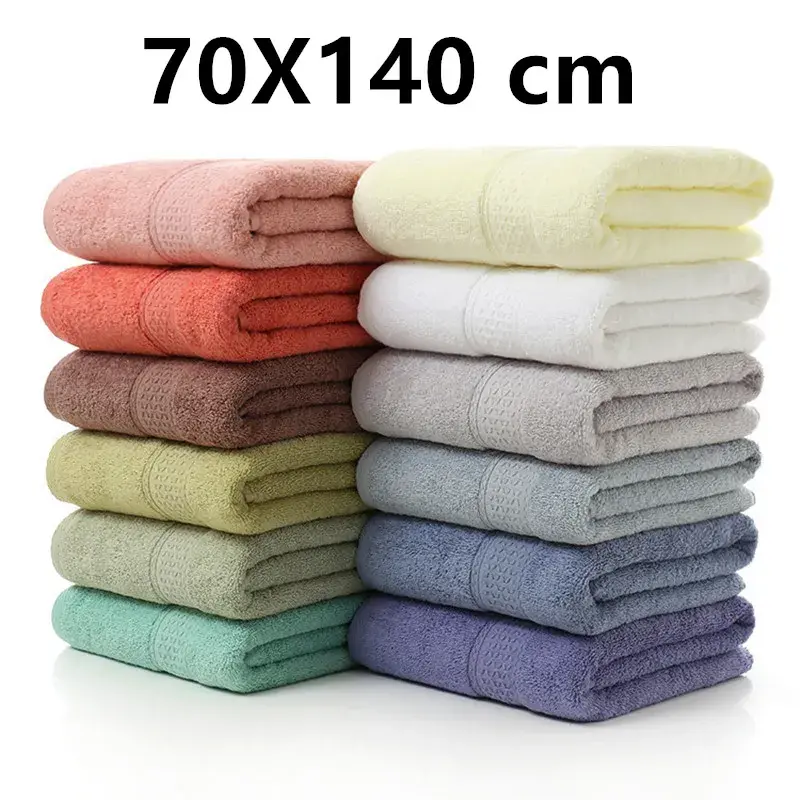Colorful cotton bath towels, 70x140 cm