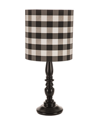 Black & White Gingham Lamp