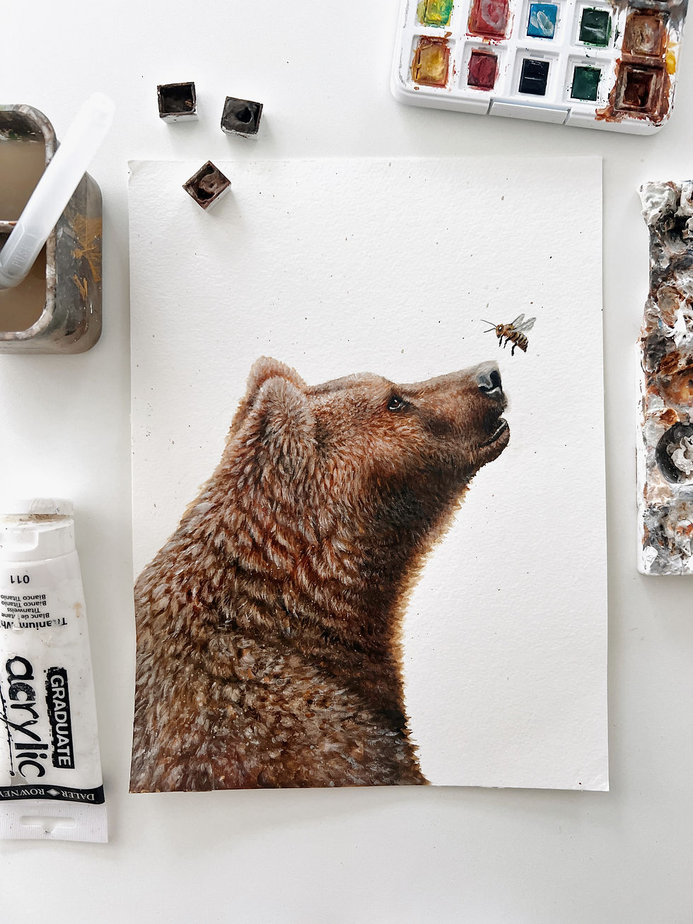 Miniaturbild: Bear and Bee - Original