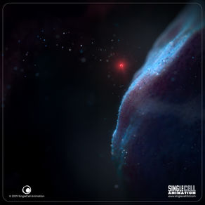 Immune cell sensing a nearby virus particle in a dark cellular environment