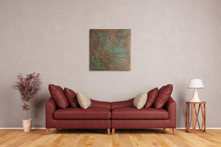 home decor lovers, copper square wall relief