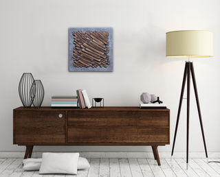 Bronze coated wall sculpture, 3D textured wall art. Bronze patina wall relief. Home decor ideas