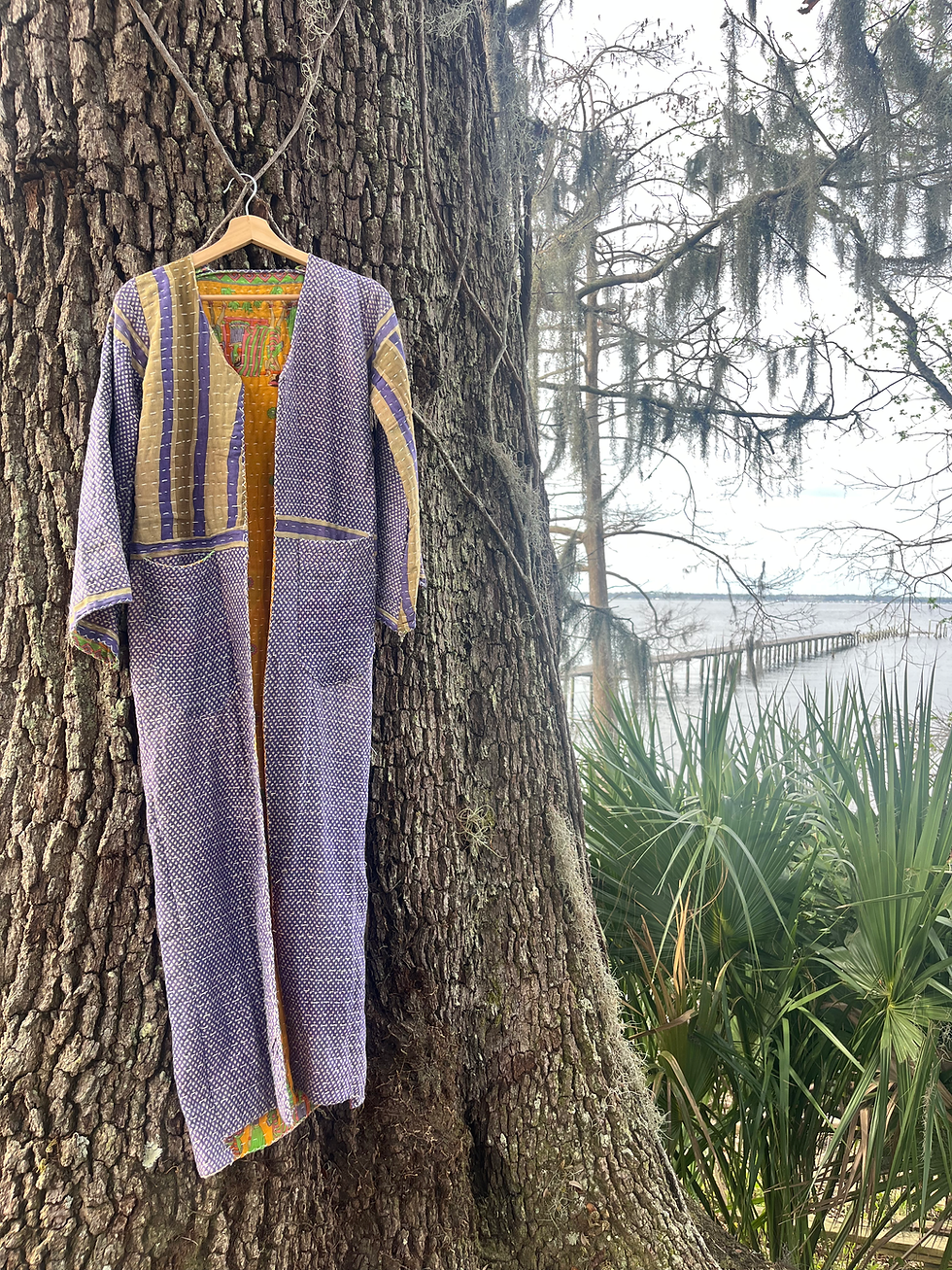 Purple Kaftan Duster