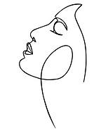 Side Face Line Art