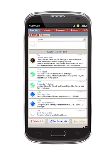 PowerDispatch Service Scheduling - Jobs Comments