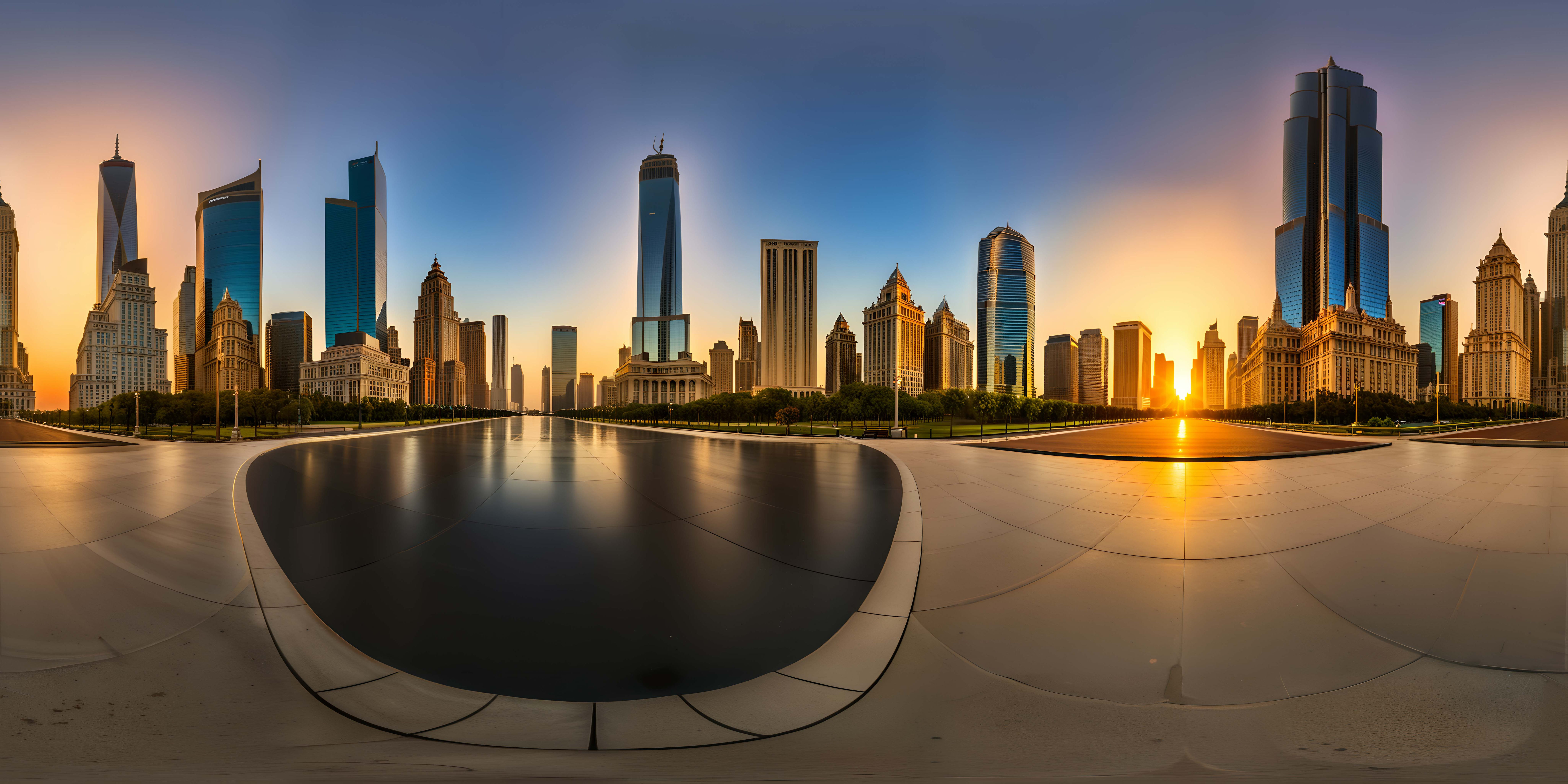 London City - 8K Panoramic Backdrop + HDR Map