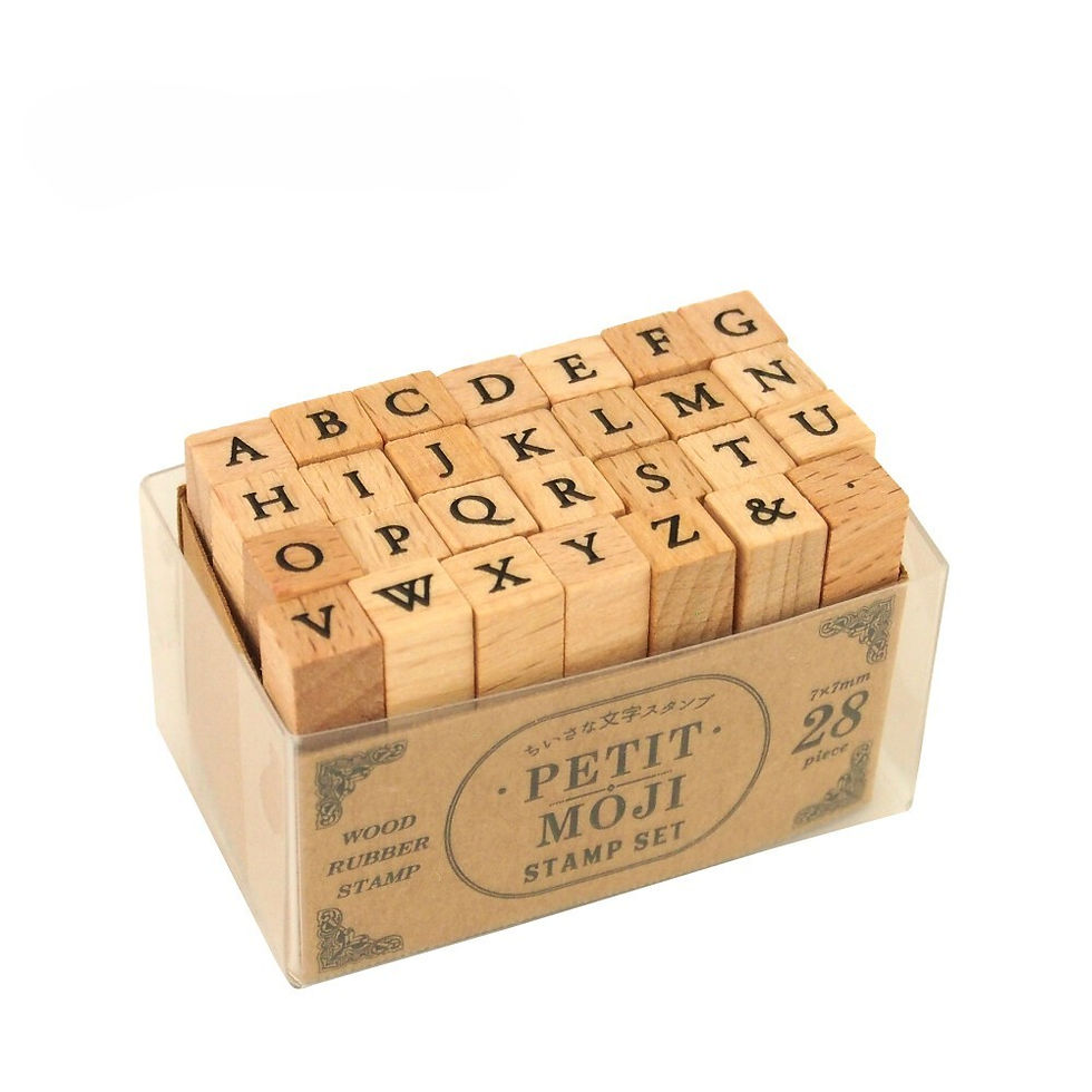 Thumbnail: Kodomo No Kao Petit Moji Stamp Set - Uppercase Alphabet