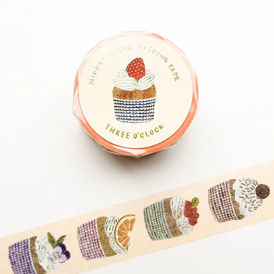 Cozyca Products x Midori Asano Foil-stamped Washi Tape - Three O'Clock