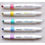 Thumbnail: Five highlighter markers with caps off showing chisel tip on one end and fineliner tip on other end.