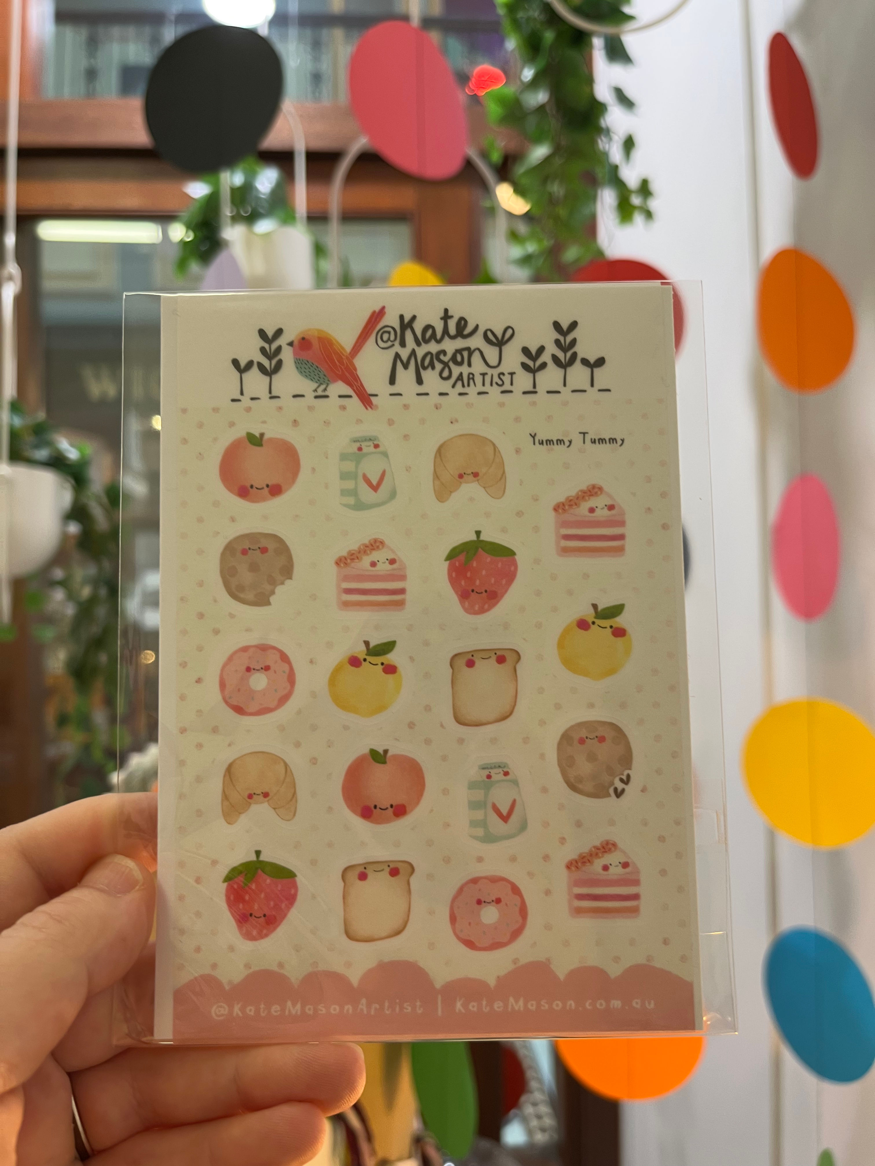 Kate Mason Sticker Sheet - Yummy Tummy