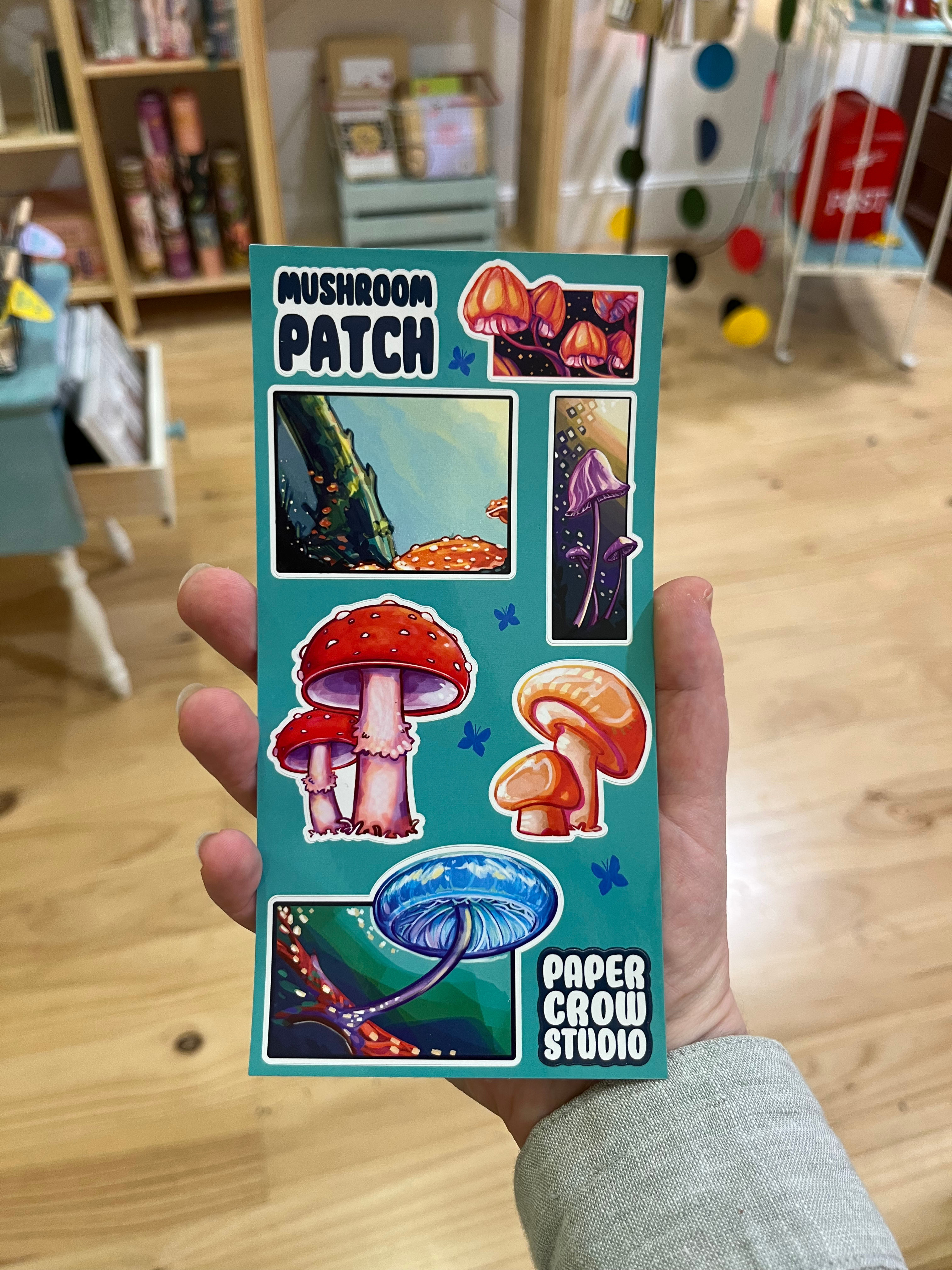 Paper Crow Studio Sticker Sheet - Mushroom Patch
