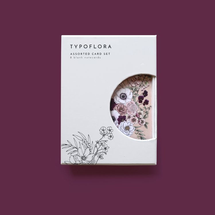 Typoflora Boxed Card Set - Florist's Bouquet 2