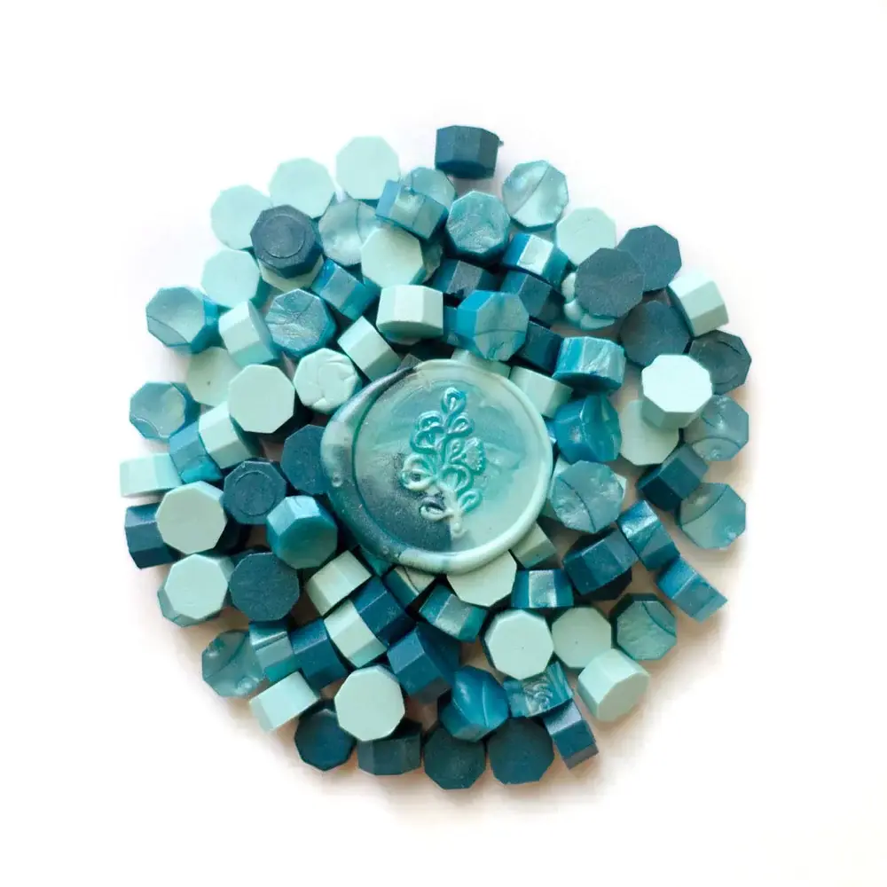 Fiona Ariva Sealing Wax Beads - Mixed Sea Greens
