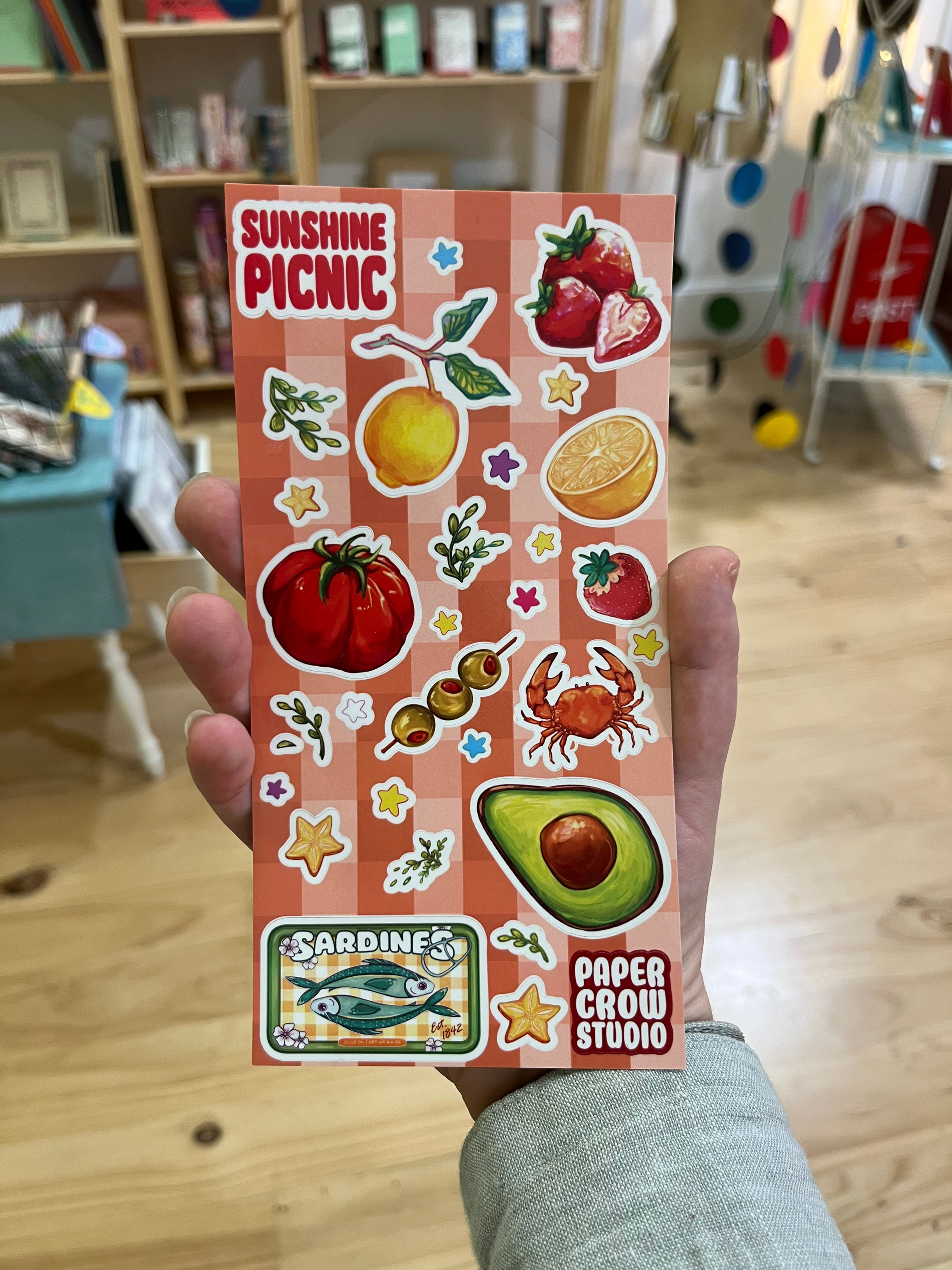 Paper Crow Studio Sticker Sheet - Sunshine Picnic