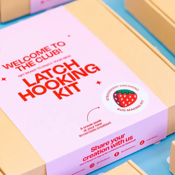 Thumbnail: Craft Club Rug Making Kit - Strawberry Dreaming
